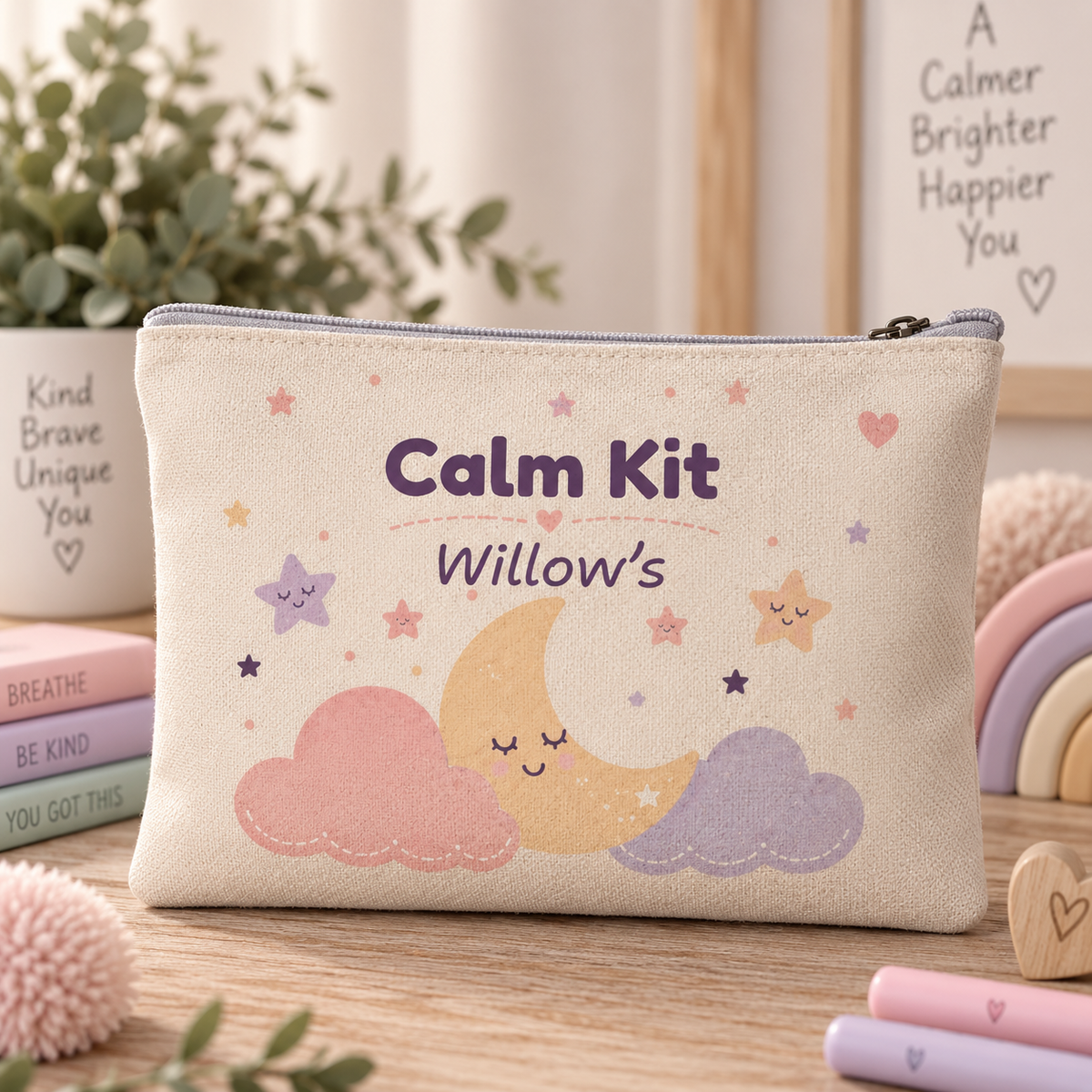 Personalised My Calm Kit Bag - Moon & Stars