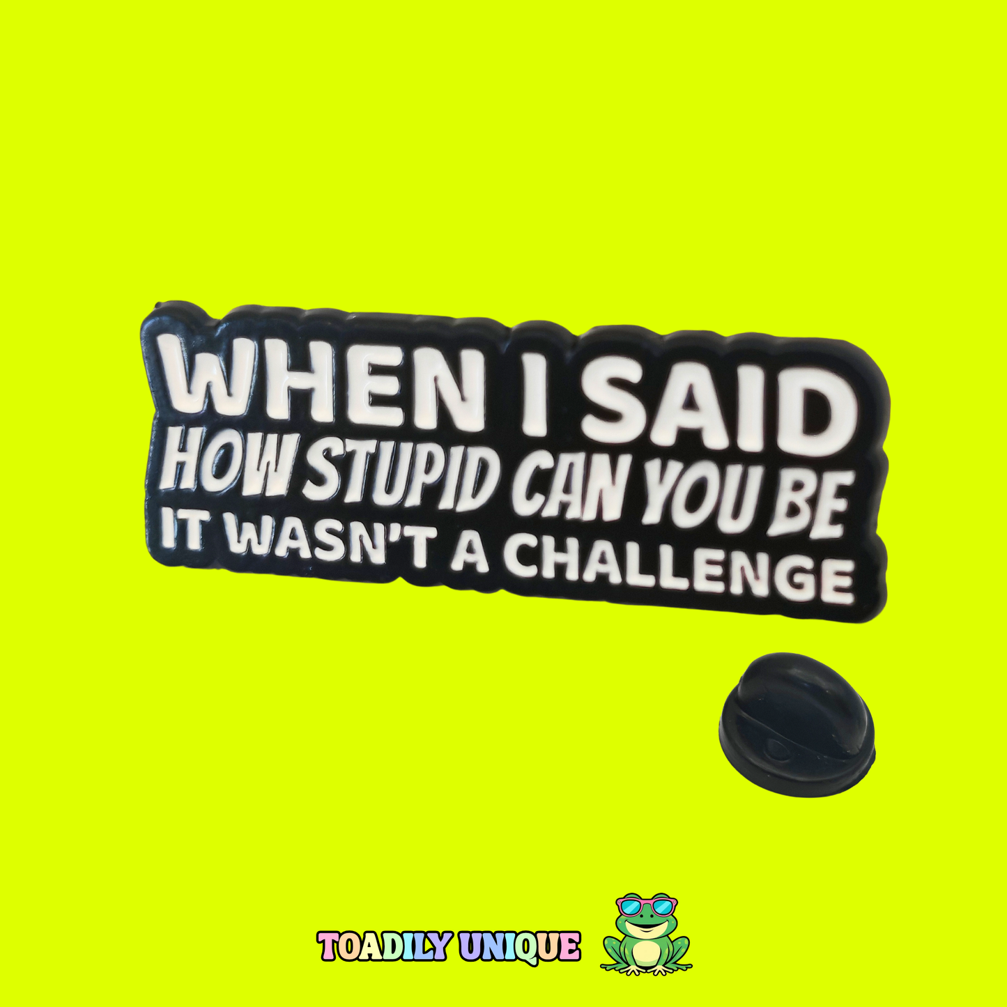 When I said how stupid can you be - Pin Badge