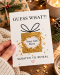Personalised Scratch-Off Surprise Card – Guess What Gift Reveal Design