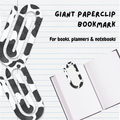 Giant Paperclip Bookmark - Cow Print
