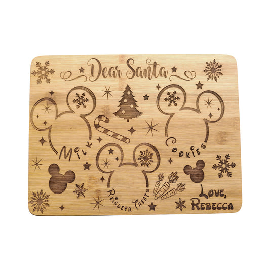 Personalised Bamboo Santa Tray - Magical Design