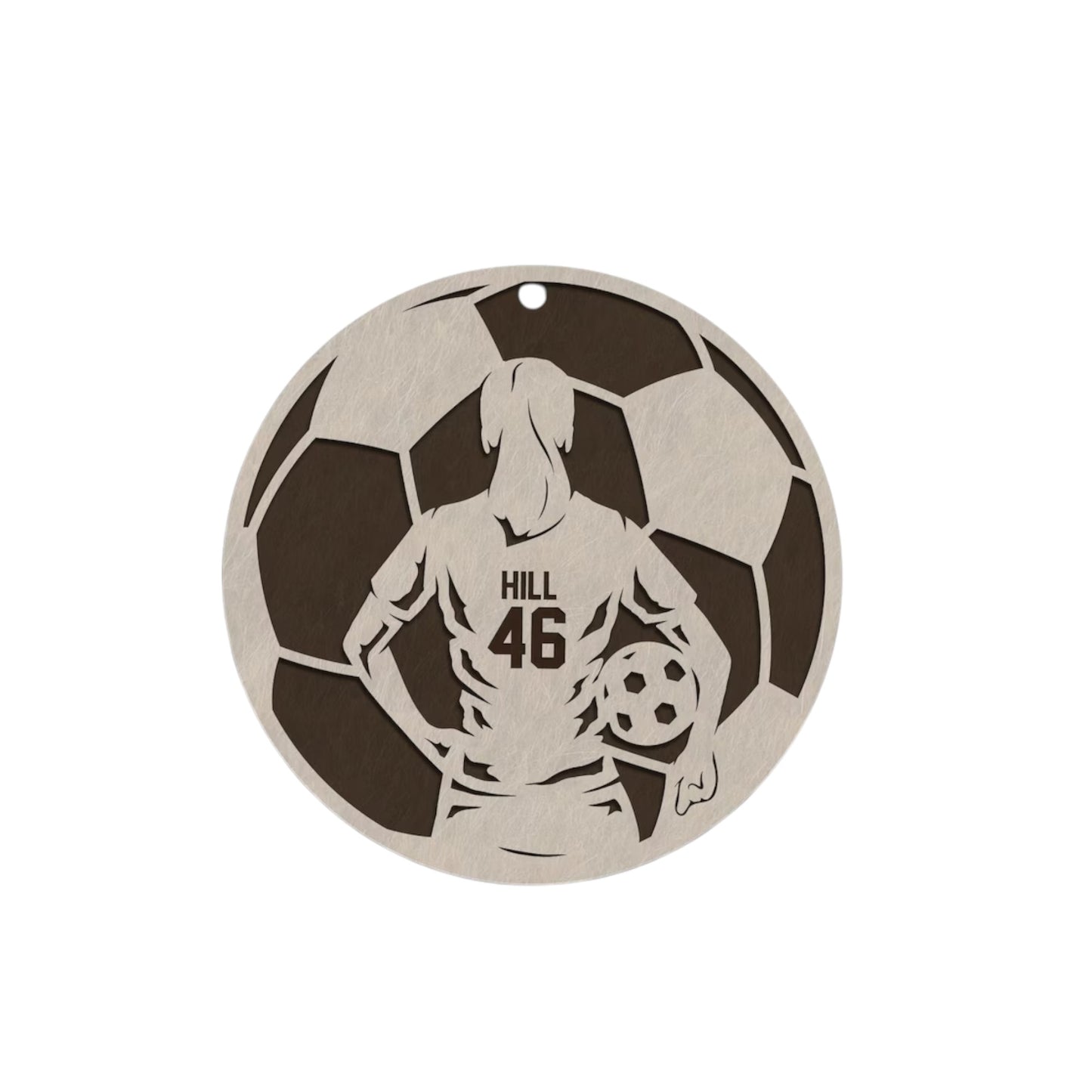 Personalised Football Player - Laser Cut Decoration