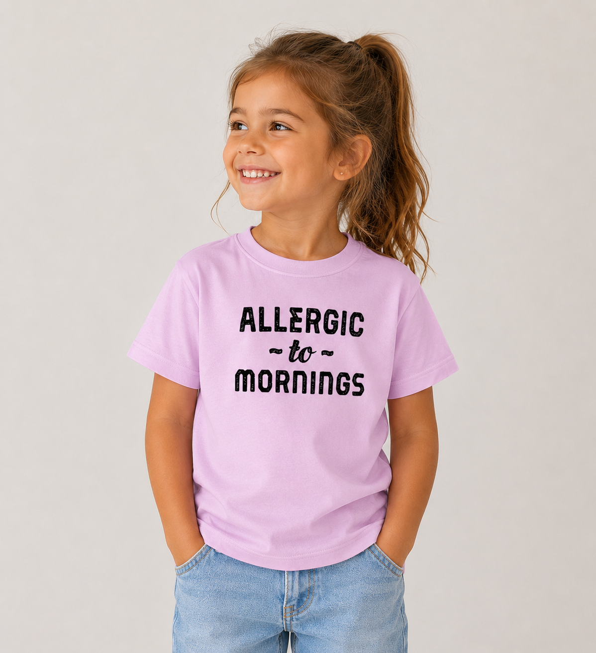 Allergic to Mornings Kids T-Shirt