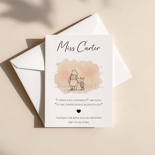 Personalised Thank you for being a part of my story Card