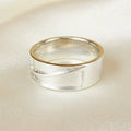 Gents Double Channel Sterling Silver Memorial Ring