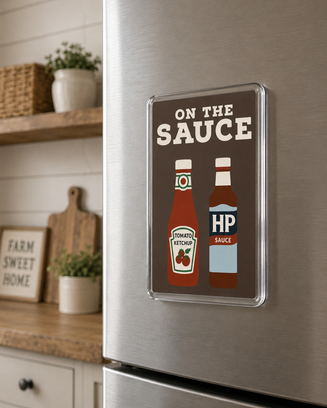 On the Sauce - Acrylic Fridge Magnet