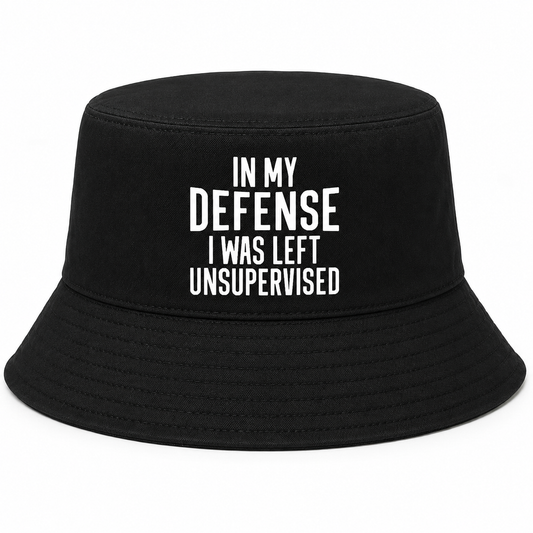 In My Defense Printed Bucket Hat