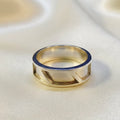 Gents Triple Channel Sterling Silver Memorial Ring