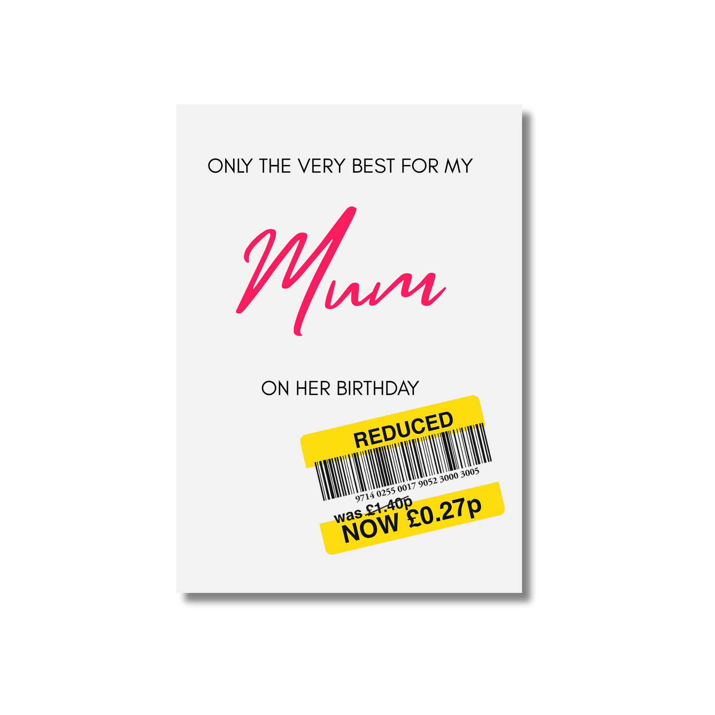 Only the best for my Dad/Mum/Brother/Sister -  Funny Birthday Card