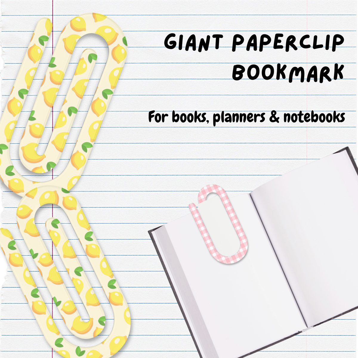 Giant Paperclip Bookmark - Lemons