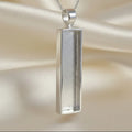 Oblong Silver Memorial Pendant