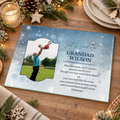 Personalised Christmas Memorial Glass Chopping Board – A Seat Saved for You
