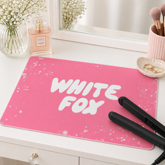 Pink W Fox Inspired Heat Resistant Styling Mat