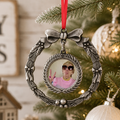 Photo Upload Wreath Hanging Ornament