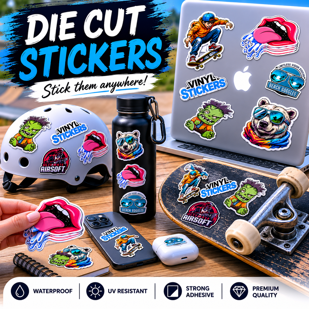 Die Cut Custom Personalised Vinyl Stickers