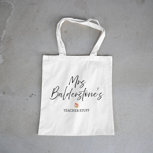 Personalised Tote Bag "Teacher Stuff"