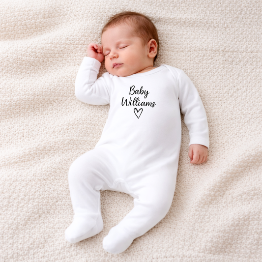 Personalised Long Sleeve Romper Suit