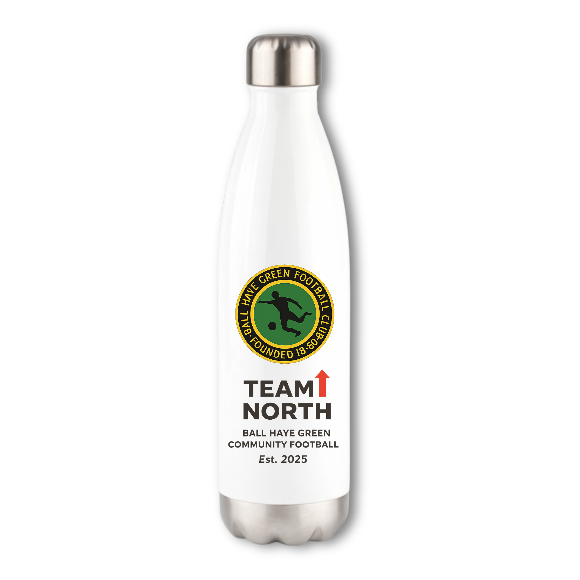 Ball Haye Green Team North - 500ml Tapered White Thermal Bottle