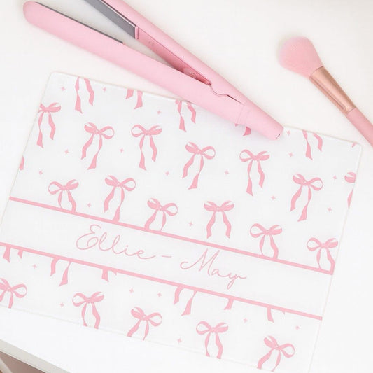 Glass Heat Proof Straightener Board - Bow Design