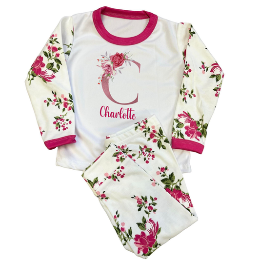 Floral Personalised Pyjamas