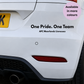 One Pride One Team AFC - Vinyl Car Decal