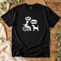 Who's Training Who? – Funny Sarcastic Wheelchair & Dog T-Shirt