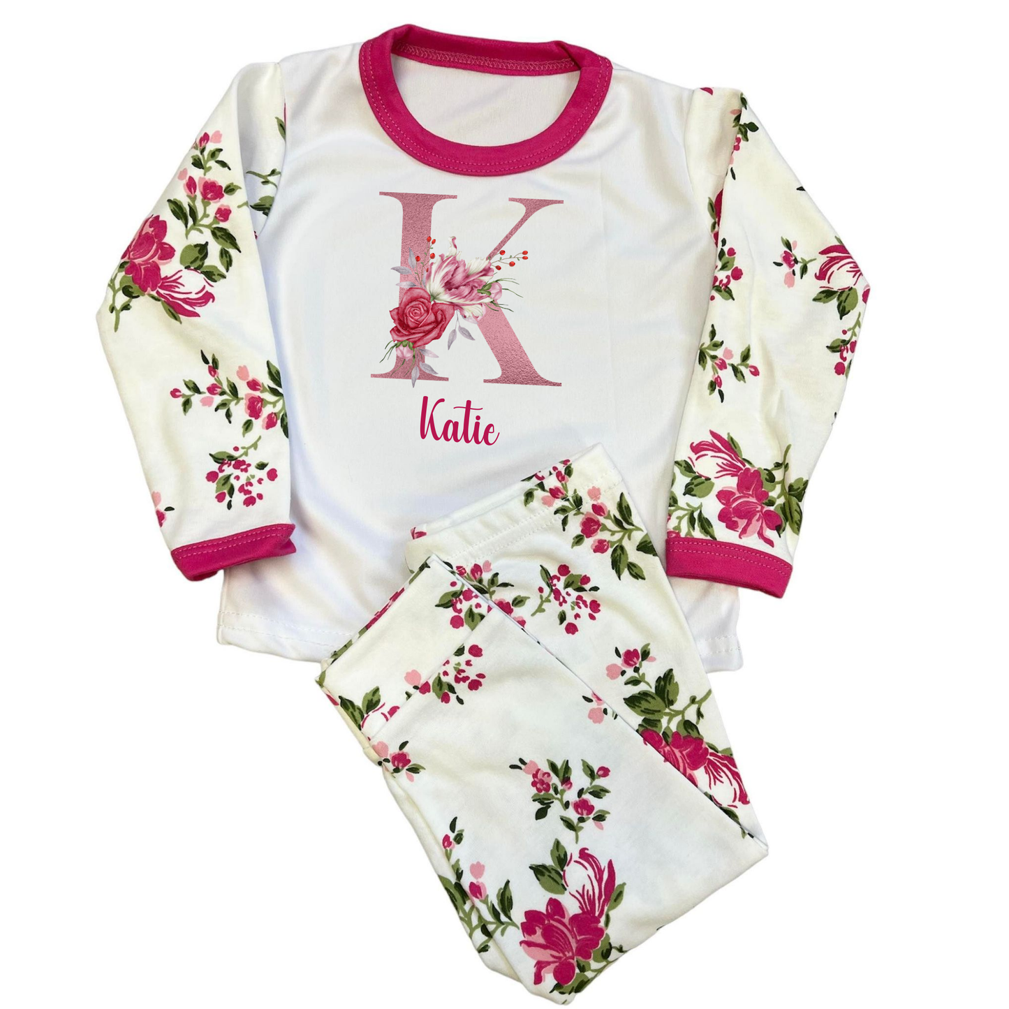 Floral Personalised Pyjamas