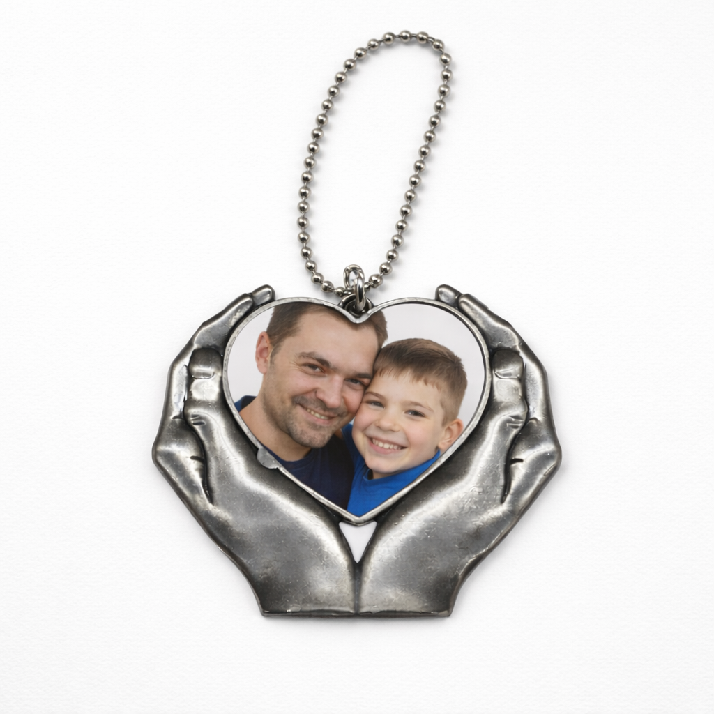 Personalised Heart in Hands Pendant