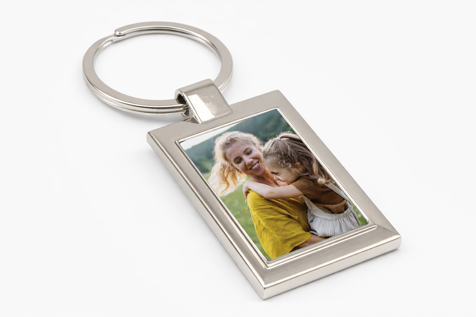 Personalised Metal Photo Keyring (Rectangle)