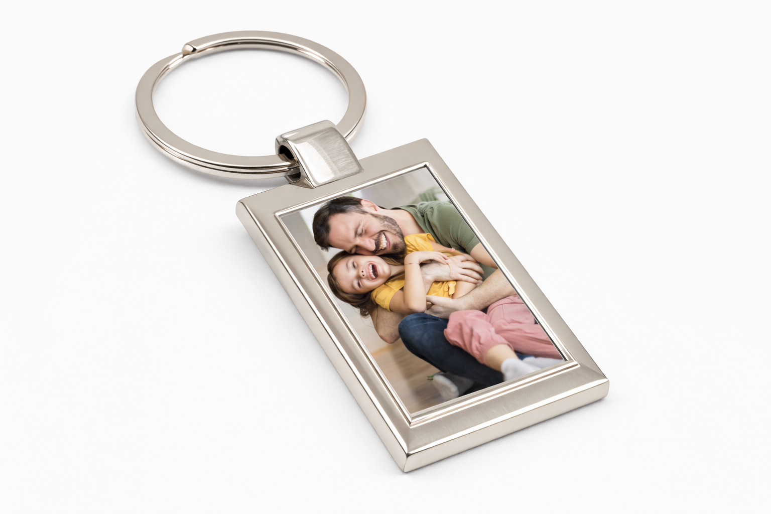 Personalised Metal Photo Keyring (Rectangle)