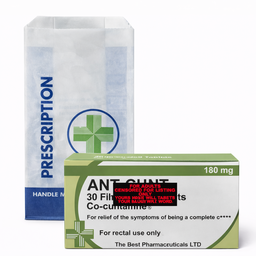 Anti C**t Novelty Prescription Gift | Funny Joke Prescription Gift