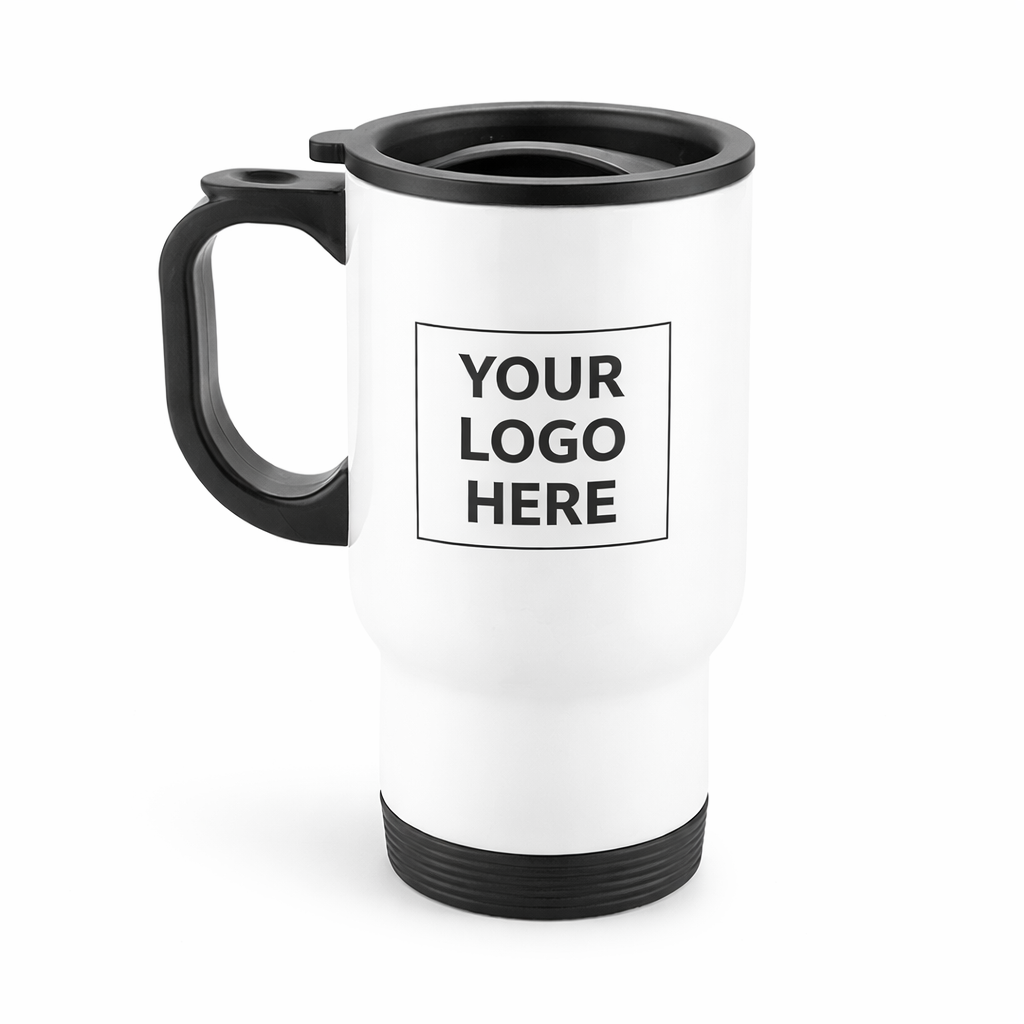 14oz S-Steel Travel Mug White