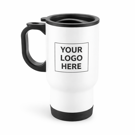 14oz S-Steel Travel Mug White