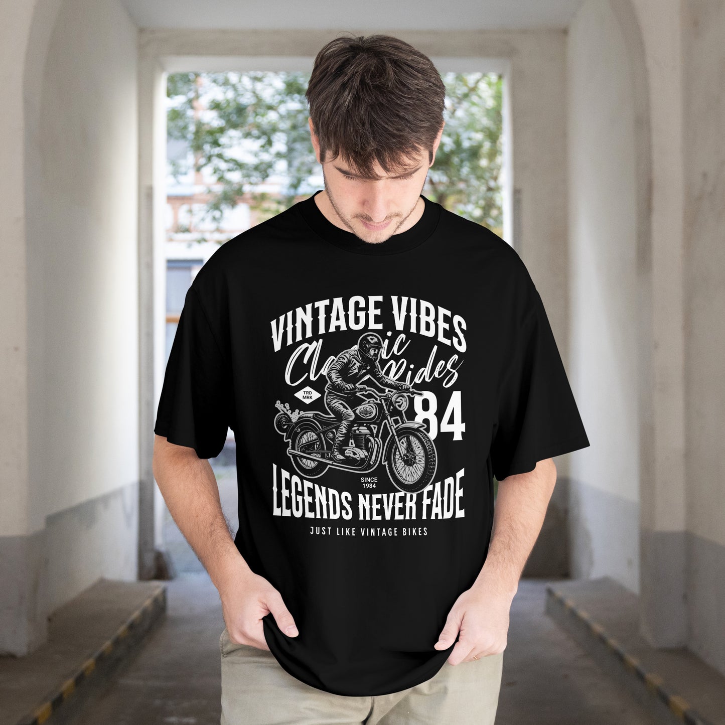 Vintage Vibes Tee White Print