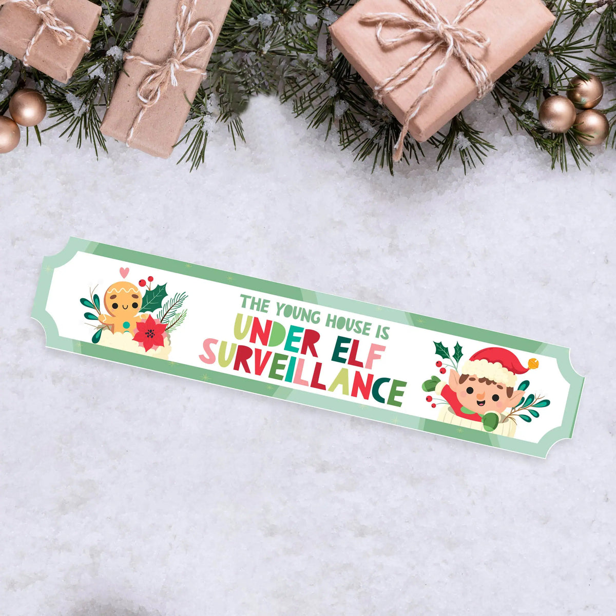 Personalised – Elf Surveillance – Printed Street Sign