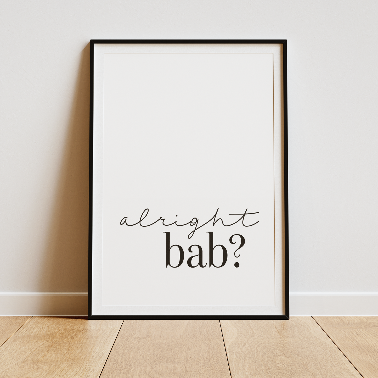 Script Alright Bab? - Print