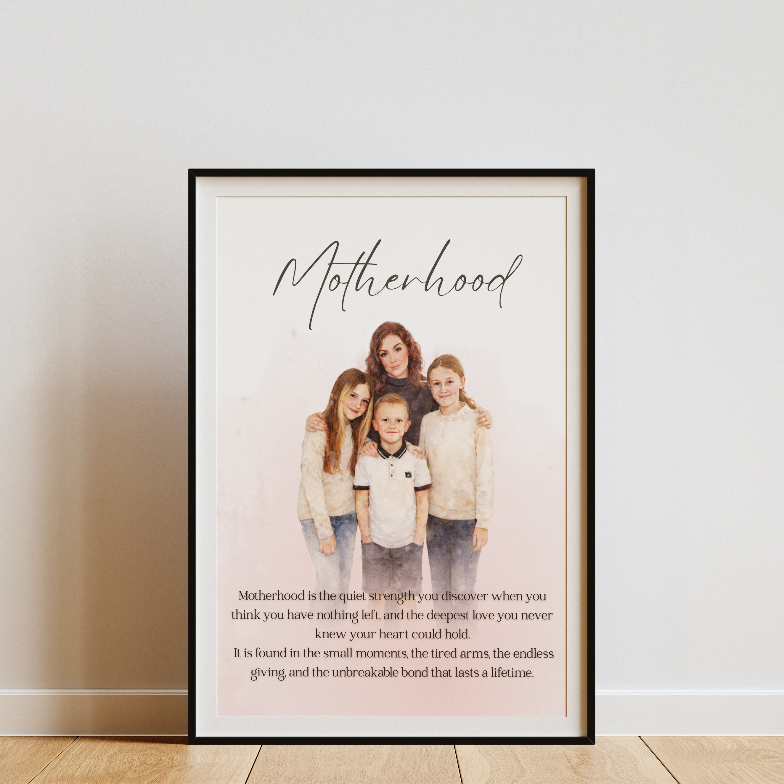 Personalised Motherhood Watercolour Print