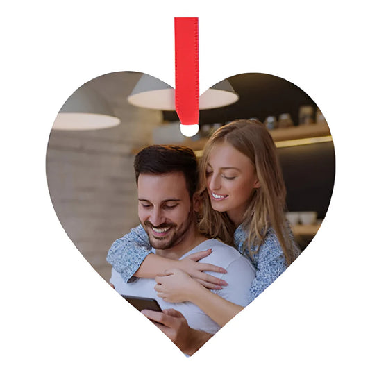 Photo Heart Aluminium Hanging Decoration