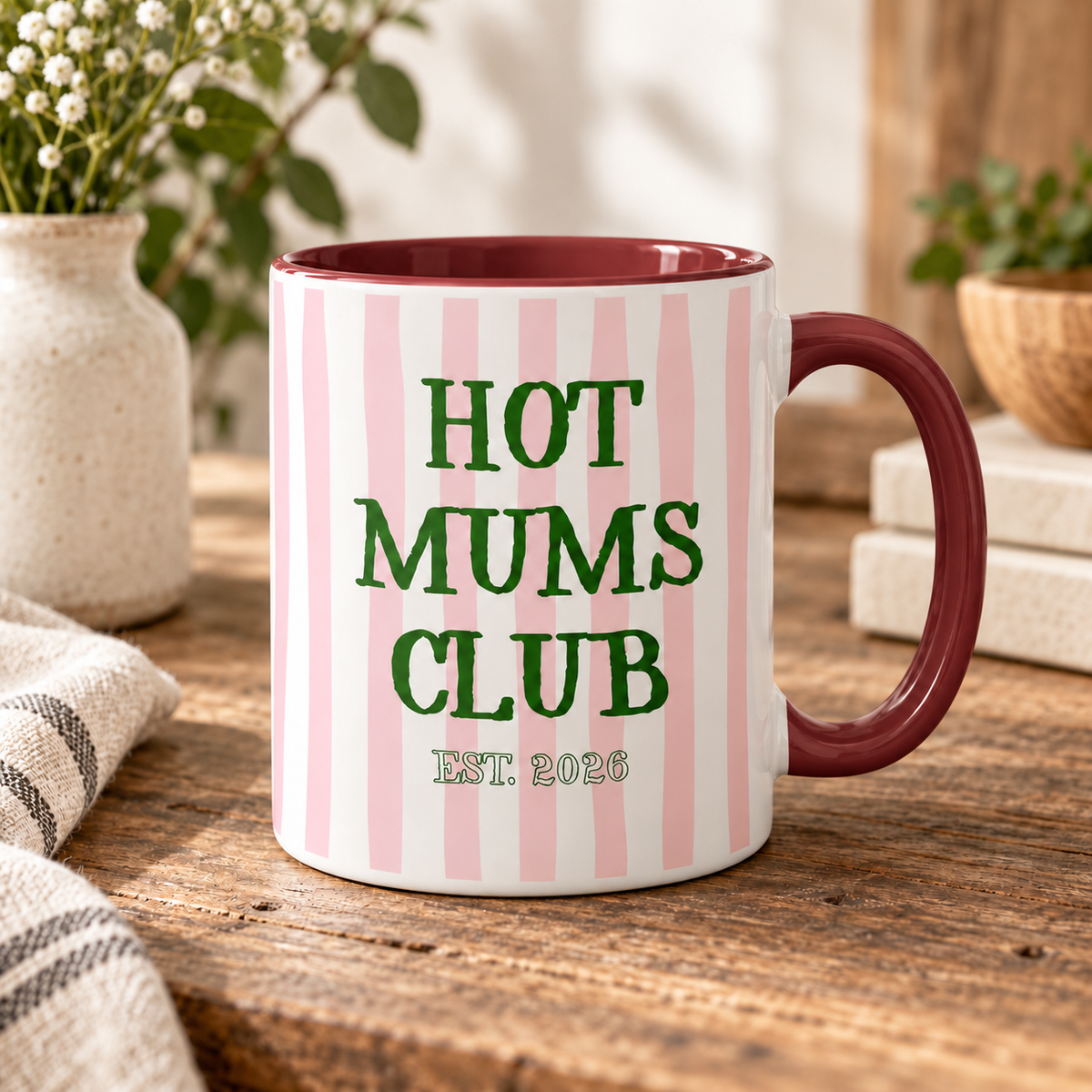 Hot Mums Club Mug Personalised Year Mug – 11oz Ceramic Mug