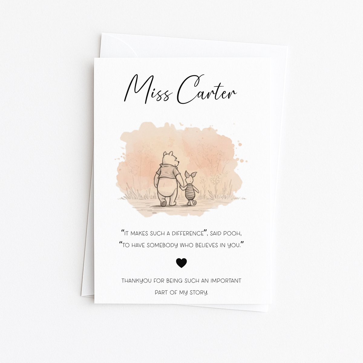 Personalised Thank you for being a part of my story Card