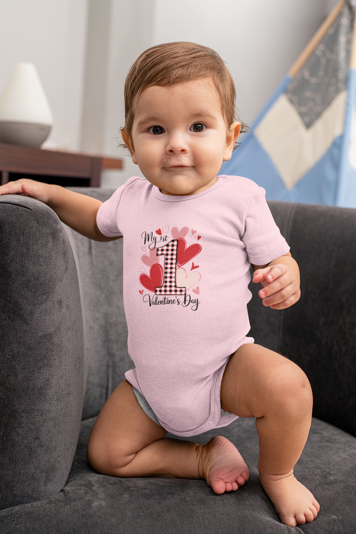 My First Valentines Hearts - Baby Vest