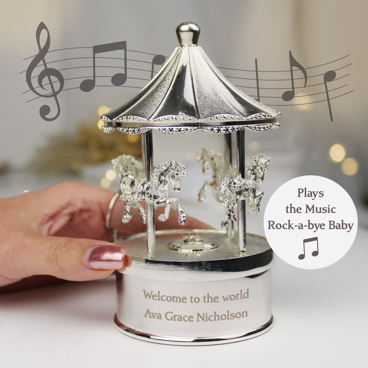 Personalised Musical Carousel Keepsake