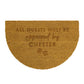 Personalised Approved By The Pet Half Moon Indoor Doormat