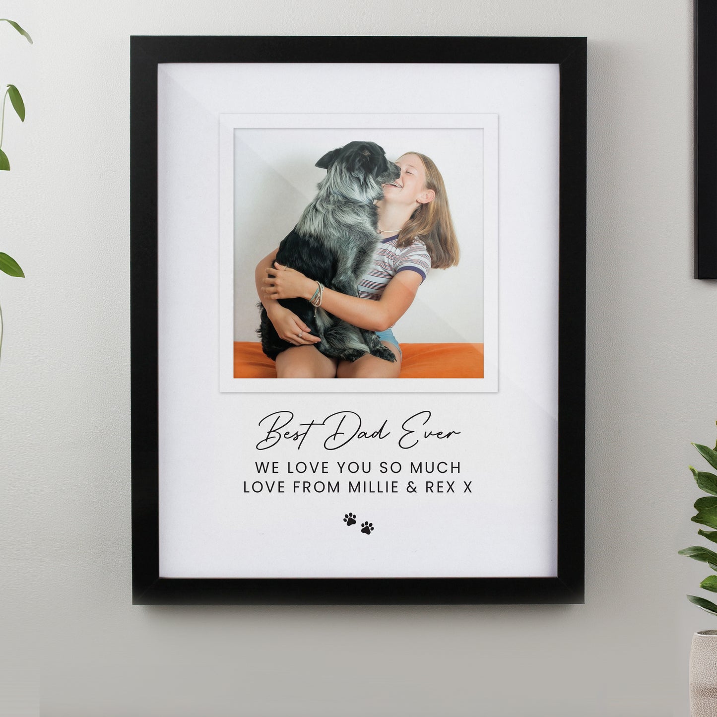 Personalised Pet Photo Upload - Black Framed Print