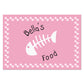 Personalised Pink Fish Bone Cat Pet Bowl Mat