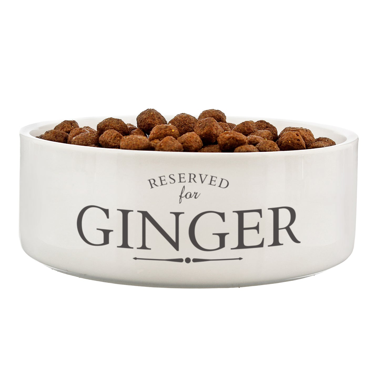 Personalised Reserved For - 15cm Medium White Pet Bowl