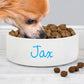 Personalised Blue Name 15cm Medium Pet Bowl