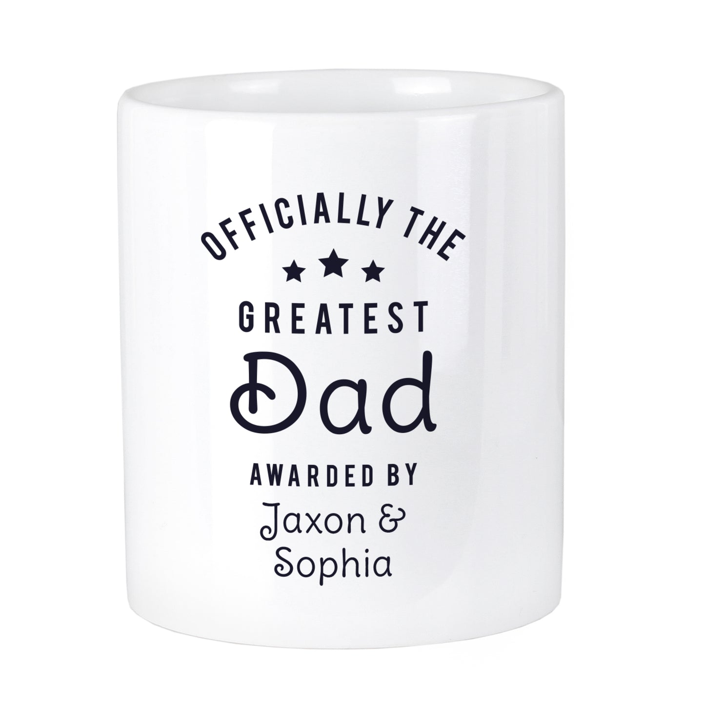 Personalised "Officially The Greatest ..." Ceramic Storage Pot