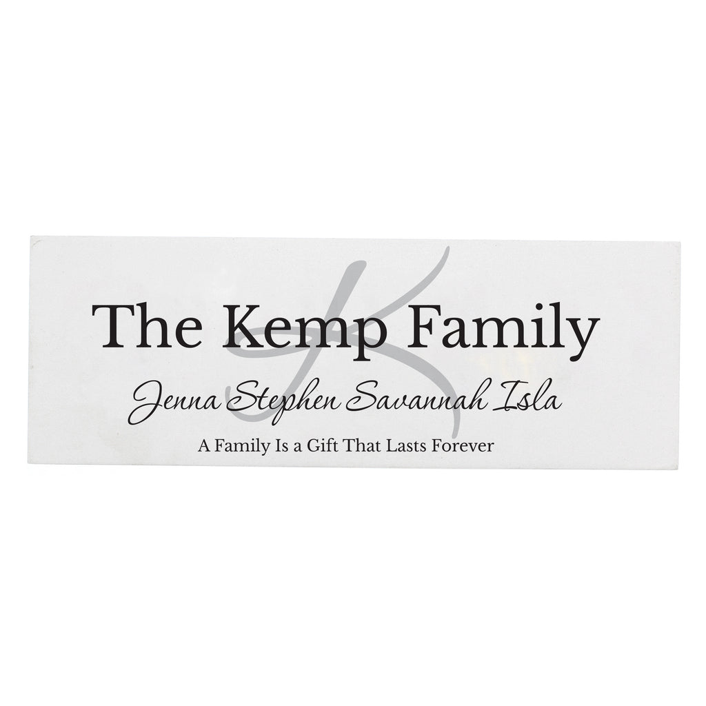 Personalised Family Wooden Mantel Decoration