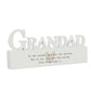 Personalised Free Text Heart Wooden Grandad Ornament